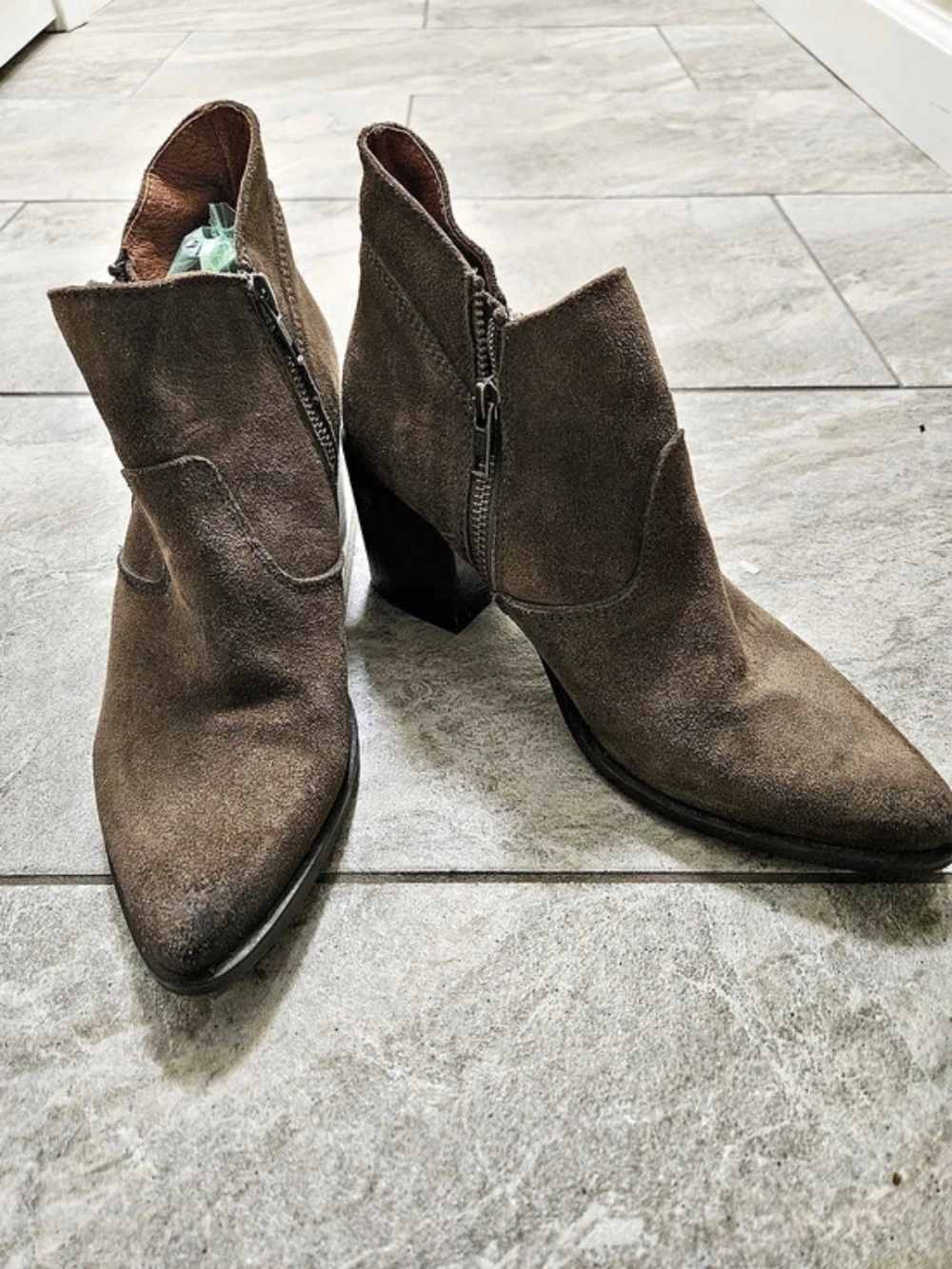 Steve Madden Suede Wedge Ankle Boots in Brown US 8.5 M